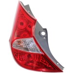 Tail Light Assembly for Hyundai Accent Hatchback 2012-2017, Left (Driver) Side, Replacement