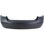 Rear Bumper Cover for Hyundai Sonata 2008-2010, Primed (Ready to Paint), 2.4L Engine, without Dual Exhaust Holes, Replacement (CAPA Certified)