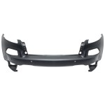 Front Bumper Cover for Jeep Cherokee 2015, Upper Section, Primed (Ready to Paint), with Park Assist Sensor Holes, Excluding Trailhawk Model, Replacement
