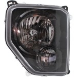 Headlight Assembly for 2010-2012 Jeep Liberty, Right (Passenger) Side, Halogen, Black Interior, Replacement