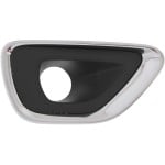 Front Fog Light Molding for 2014-2016 Jeep Grand Cherokee, Right (Passenger) Side, Black with Chrome Trim, for Laredo, Limited, Overland, Summit Models, Replacement