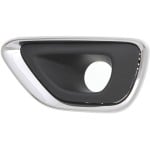Front Fog Light Molding for Jeep Grand Cherokee 2014-2016, Left (Driver), Black with Chrome Trim, for Laredo, Limited, Overland, Summit Models, Replacement