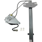 Front Window Regulator with Power and Motor for 2002-2006 Jeep Liberty, Left (Driver) Side, Ball Stud Style with Spring Clip, Up To 2-25-2006, Replacement