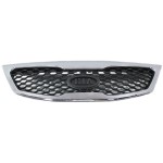 Grille for Kia Sorento 2011-2013, Chrome Shell with Painted Black Insert, Without Sport Package, Replacement