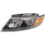 Headlight Assembly for Kia Optima 2009-2010, Left (Driver) Side, Halogen, Black Interior, New Body Style, Replacement