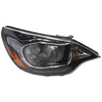 Headlight Assembly for Kia Rio Sedan 2012-2017, Right (Passenger) Side, Halogen, without LED Position Light, Replacement