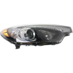 Headlight Assembly for Kia Forte/Forte Koup/Forte5 2014-2015, Right (Passenger), Halogen, with LED Position Light, Up to 10-17-2014, Replacement