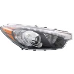Headlight Assembly for Kia Forte/Forte Koup/Forte5 2015-2016, Right (Passenger), Halogen with LED Position Light, From 10-17-2014, Replacement (CAPA Certified)