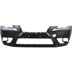 Front Bumper Cover for Lexus IS200T/IS250/IS300/IS350 2014-2016, Primed (Ready to Paint), without F Sport Package, with Headlight Washer Holes and Park Distance Sensor Holes, Excluding C Model, Replacement