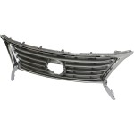 Grille for Lexus RX350 2013-2015, Silver Shell and Insert, without F Sport Package, Canada Built, Replacement (CAPA Certified)