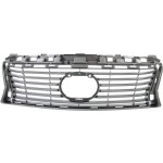 Grille for Lexus ES300H/ES350 2013-2015, Painted Silver Shell and Insert, Without Crafted Line Edition, Replacement (CAPA Certified)