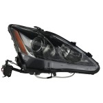 Headlight for Lexus IS250/IS350 (2006-2008), Right (Passenger) Side, Lens and Housing, Halogen, Without Auto Leveling Lights, Replacement