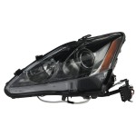 Headlight for Lexus IS250/IS350 2006-2008, Left (Driver) Side, Lens and Housing, Halogen, without Auto Leveling Lights, Replacement