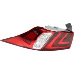 Tail Light for Lexus IS200T/IS250/IS300/IS350 (2014-2016), Left (Driver) Outer, Lens and Housing, Excluding C Model, Replacement