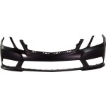 Front Bumper Cover for Mercedes-Benz E-Class 2010-2013, Primed (Ready to Paint), with AMG Package, without Headlight Washer and Parktronic Holes, Excluding E63 Model, Sedan/Wagon, Replacement (CAPA Certified)
