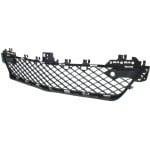 Front Bumper Grille for Mercedes-Benz C-Class 2012-2015, Center Placement, Excluding AMG Package, with Parktronic Holes, Fits Coupe/ Sedan (2012-2014), Replacement