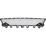 Front Bumper Grille for Mercedes C-Class 2012-2015, Center, Textured, with AMG Package, Coupe/Sedan 2012-2014, Replacement