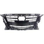 Grille for Mazda 3 2014-2016, Black Shell and Insert, with Collision Warning, Replacement