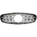 Textured Black Shell and Insert Grille for Mercedes-Benz E-Class Sedan/Wagon 2014-2016, w/o Camera, with AMG Styling Package, Replacement (CAPA Certified)