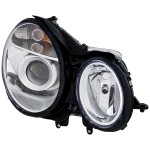 Headlight Assembly for Mercedes-Benz E-Class 2003-2006, Right (Passenger), Halogen, Sedan/Wagon, Replacement