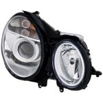 Headlight Assembly for Mercedes-Benz E-Class 2003-2006, Right (Passenger), Halogen, Sedan/Wagon, Replacement