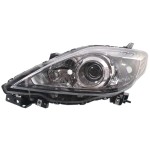 Headlight for Mazda 5 2008-2009, Left (Driver), Lens and Housing, Halogen, Black Interior, Replacement