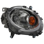COOPER Headlight Assembly for 2007-2015, Left (Driver), Halogen, with Yellow Turn Signal, (2007-2013, Hatchback/2009-2015, Convertible/Wagon), Replacement