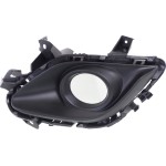 Front Fog Light Molding for Mazda 6 2014-2017, Right (Passenger), Textured Black, Plastic, without LED Light Holes, Replacement