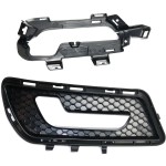 Front Fog Light Molding for Mercedes-Benz E-Class 2010-2013, Left (Driver), Primed (Ready to Paint), with Light Package, Driving Lights, AMG Styling Package, Sedan/Wagon, Replacement