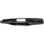 Smooth Black Plastic Rear Exterior Door Handle for Mitsubishi Lancer 2002-2007 / Outlander 2003-2006, Left (Driver), Replacement
