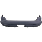 Rear Bumper Cover for Mercedes-Benz M-Class 2002-2005, Primed (Ready to Paint), with Trailer Hitch Hole, Excluding Parktronic Holes and Styling Package, Replacement