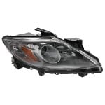 Headlight for Mazda CX-9 2010-2012 Right (Passenger), Lens and Housing, Halogen, Excluding Grand Touring Model, Replacement (CAPA Certified)
