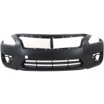 Front Bumper Cover for Nissan Altima Sedan, Primed (Ready to Paint), Model Years 2013-2015, Replacement (CAPA Certified)