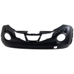 Front Bumper Cover for Nissan Juke 2011-2012, Primed (Ready to Paint), with Tow Hook Holes, without Tow Hook Cover, Replacement (CAPA Certified)