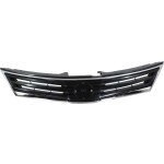 Chrome Shell/Painted Black Insert Grille for 2010-2012 Nissan Versa, 1.8L Engine, Replacement