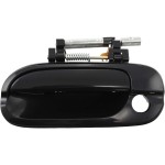 Front Exterior Door Handle for Nissan Sentra 2000-2006, Left (Driver), Smooth Black, with Keyhole, Plastic, without Keyless Entry, Replacement