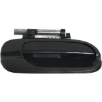 Front Exterior Door Handle for Nissan Sentra 2000-2006, Right (Passenger), Smooth Black, Without Keyhole, Plastic, With Keyless Entry, Replacement