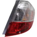 Tail Light Assembly for FIT 2009-2014 Right (Passenger), Red and Clear Lens, Replacement