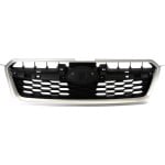 Grille for Subaru Impreza 2012-2014 Models, Silver Shell with Black Insert, Suitable for Sedan or Wagon, Excludes WRX Models, Replacement