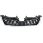 Radiator Grille for Subaru Forester 2014-2016, Textured Dark Gray Shell and Insert with Chrome Moulding, 2.0L Turbo Engine, Replacement