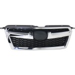 Textured Black Shell and Insert Grille for 2013-2014 Subaru Legacy with Chrome Molding, Replacement