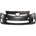 Front Bumper Cover for Toyota Prius 2010-2011, Primed (Ready to Paint), with LED Headlights, Pre-Collision System, Replacement