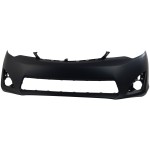 Front Bumper Cover for Toyota Camry 2012-2014, Primed (Ready to Paint), Compatible with L (Luxury), LE (Luxury Edition), XLE (Executive Luxury Edition), and Hybrid Models, Replacement