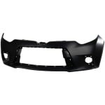 Front Bumper Cover for Toyota Corolla 2014-2016, Primed (Ready to Paint), Excludes S/Special Edition Model, Replacement (CAPA Certified)