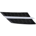 Radiator Grille for Toyota RAV4 2013-2015, Textured Black with Chrome Molding, Right (Passenger) Side, Excludes EV Model, Fit for Japan/North America Built Vehicle, Replacement (CAPA Certified)