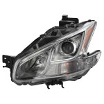 Headlight Assembly for Nissan Maxima 2009-2014, Left (Driver), Halogen, without Limited Edition, Sport/Premium Package, Replacement
