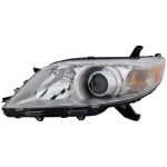 Headlight Assembly for Sienna Toyota 2011-2020, Left (Driver), Halogen, 2015-2020 without LED Daytime Running Light, Excluding SE Model, Replacement