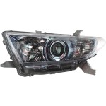 Headlight for Toyota Highlander 2011-2013, Left (Driver), Lens and Housing, for Hybrid Models, Replacement