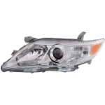 Headlight for 2010-2011 Toyota Camry Left (Driver), Lens and Housing with Chrome Interior, Excluding Hybrid Model, for Japan Built Vehicle, Replacement