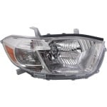 Headlight Assembly for 2010 Toyota Highlander, Right (Passenger) Halogen Light, Base/Limited/SE Model, USA Built Vehicle, Replacement